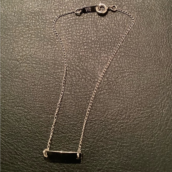 NEW vintage Sterling Silver Oblong ID Bracelet (alpha) - Picture 1 of 4